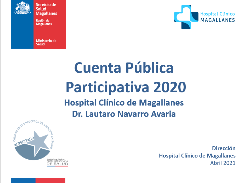 Cuenta Pública año 2020 Hospital Clínico de Magallanes Hospital